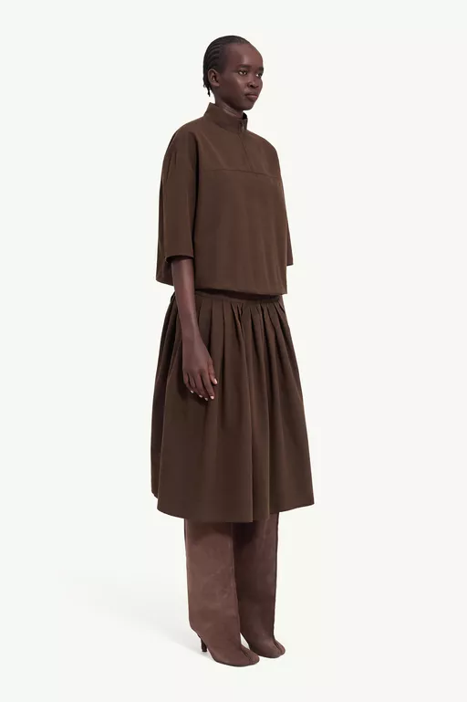 Wool shirting shirt dress - Maxi Dress