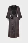Black - Printed Midi Shirt Dress