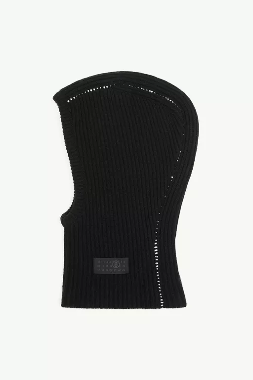 Ribbed wool balaclava