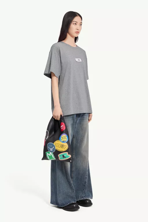 Label cotton jersey T-shirt - T-shirts
