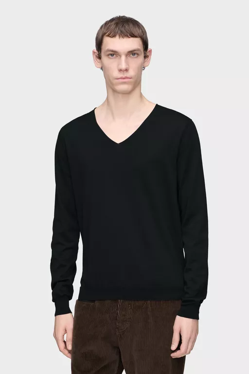 Maglia in cotone con scollo a V - Completo