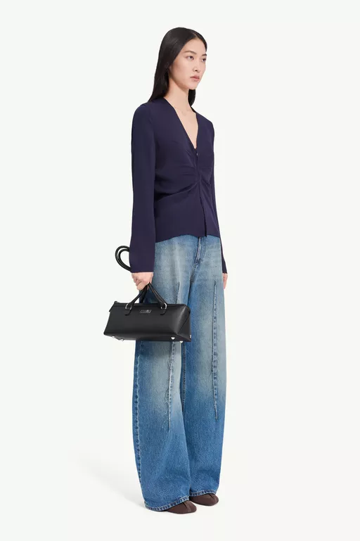 Gathered V-neck top - Tops