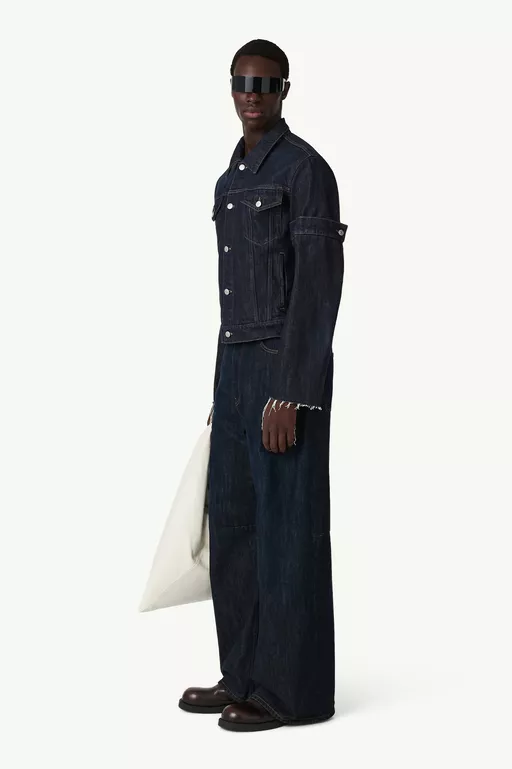 Flipped sleeve denim jacket - Jackets
