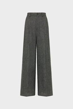 Wide-leg wool trousers - Pants