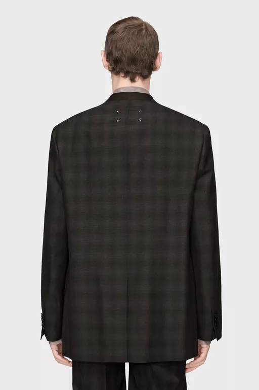 Folded Collar Wool Blazer - Jackets