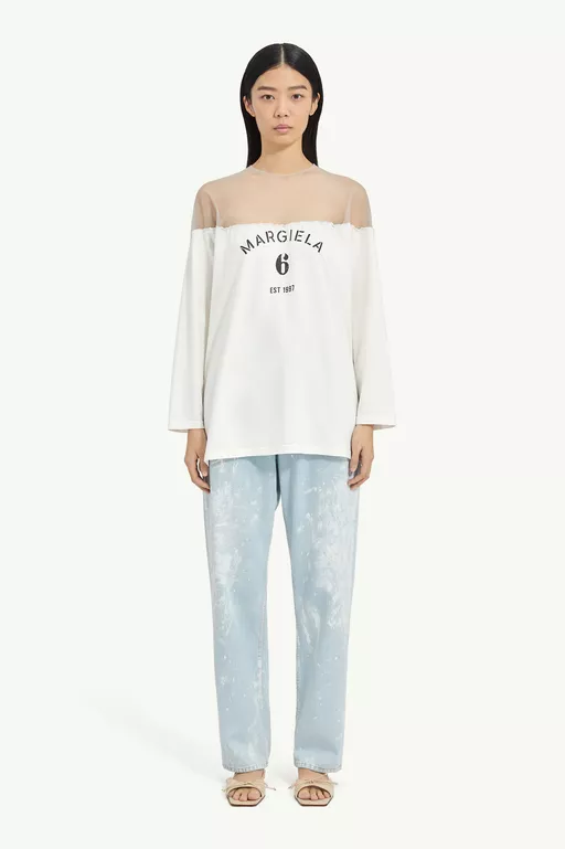 Haut en jersey imprim&eacute; signature - T-shirts