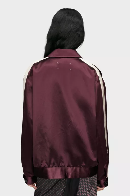 Satin Bomber Jacket - Jackets
