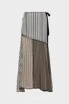 Brown - Patchwork Long Skirt