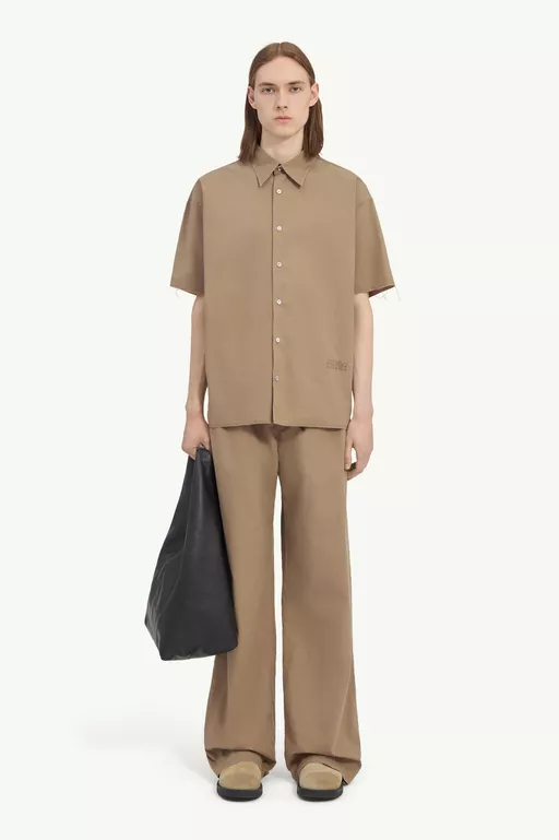 Washed cotton short-sleeve shirt - Shirts
