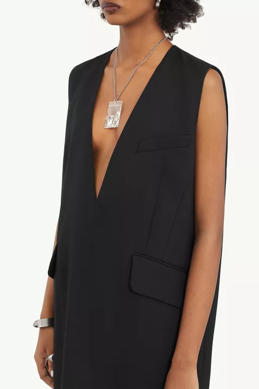 Tailoring Wool Mini Dress - Maxi Dress