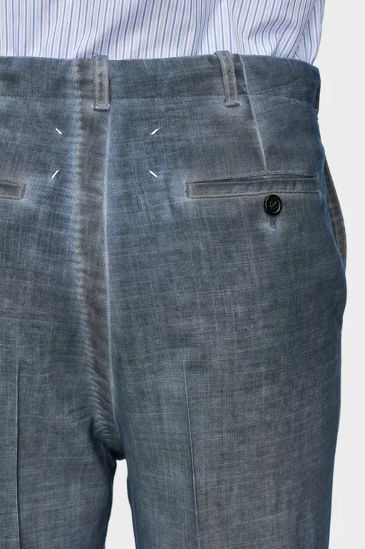 Double-Dyed Wool Trousers - Pants