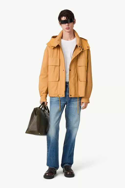 Coated cotton hooded jacket - Jackets