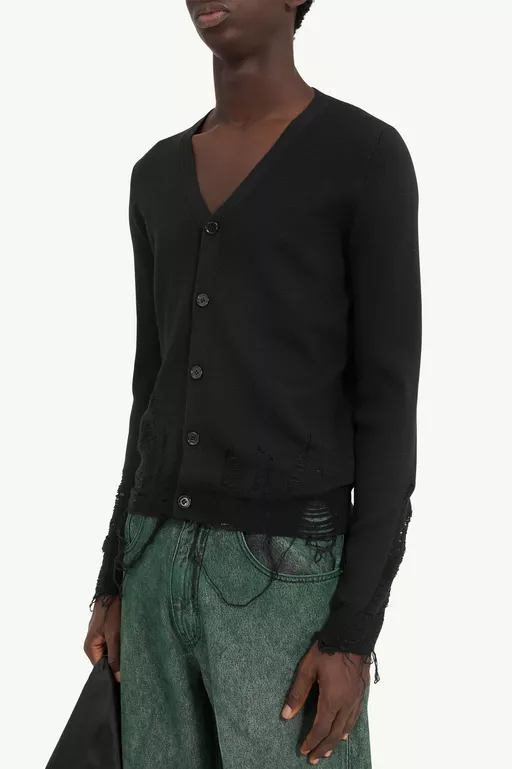 Distressed Cardigan - Cardigan