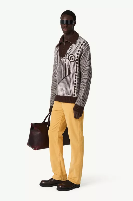 ハーフジップニット セーター - ポロ