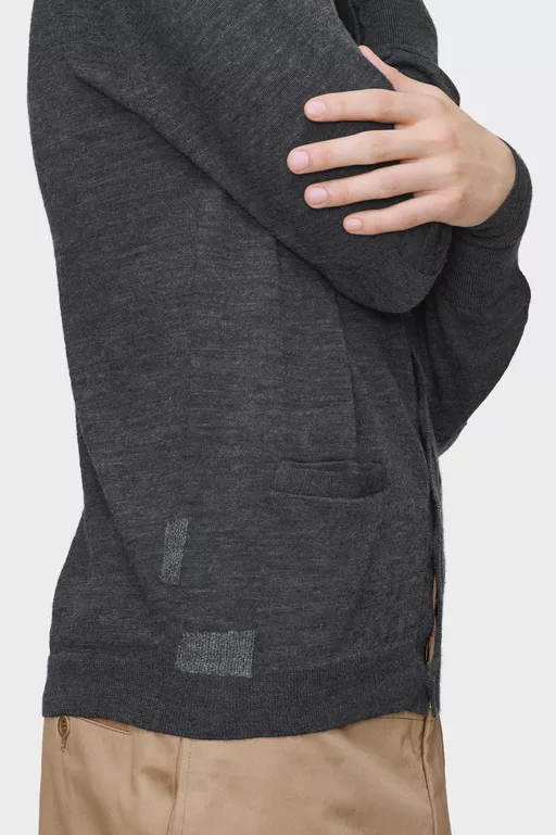 Cardigan in misto lana con scollo a V - Completo