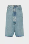 Light Blue - Dropped-Rise Denim Bermudas