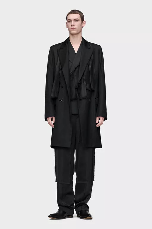 Patchwork Satin Trousers - Pants