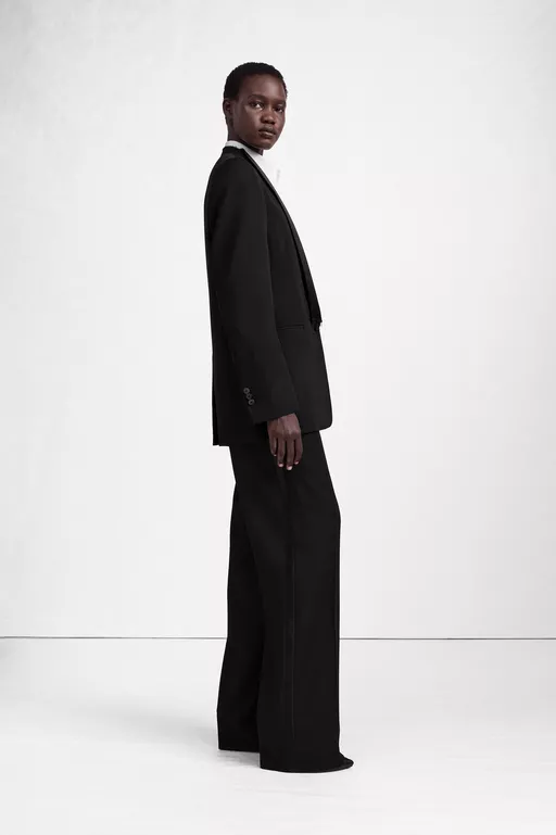 Virgin Wool Tuxedo Blazer - Jackets