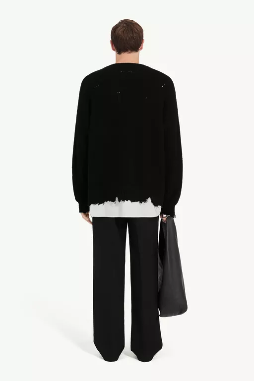 Distressed hem sweater - Knitwear