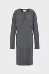 Grey - Wool Wrap Cardigan