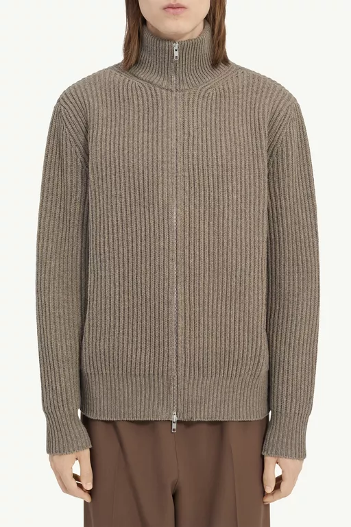Jacke aus Rippstrick - Jacken