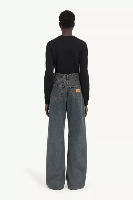 Jean &agrave; double envers - Denim