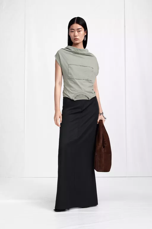 Twisted Back Cotton Top - Short-sleeved Top