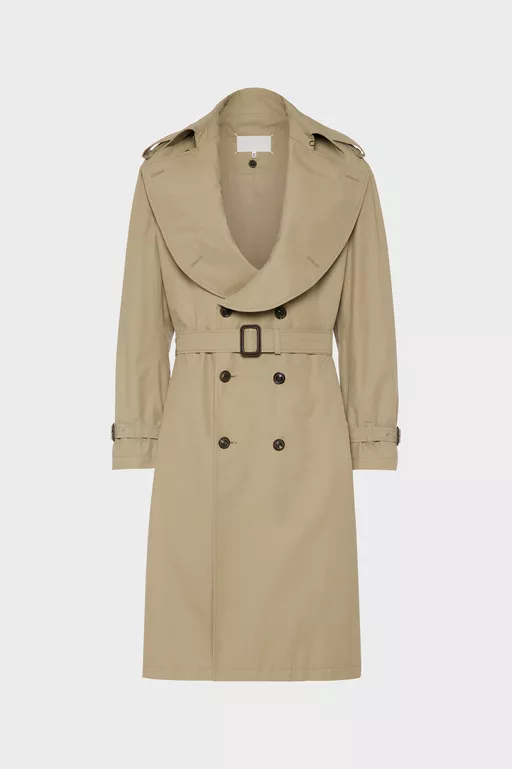 Folded Collar Trench Coat