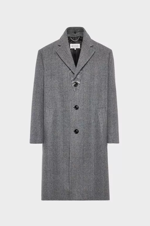 Folded Collar Wool Overcoat - Coats