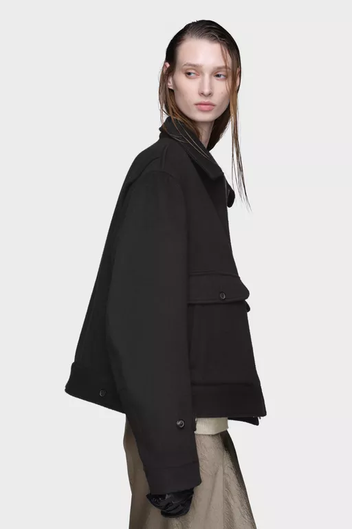 Wool cashmere caban jacket - Jackets