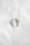 White - Antiqued Wax Strass Earrings