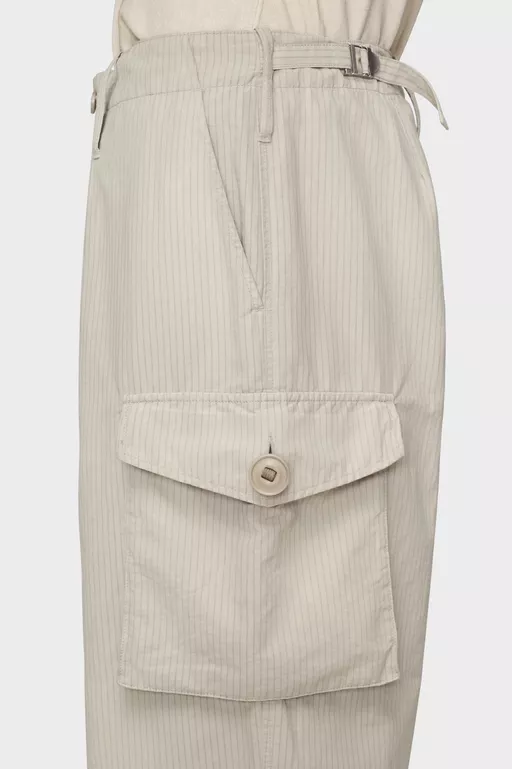Cotton-blend cargo trousers - Pants