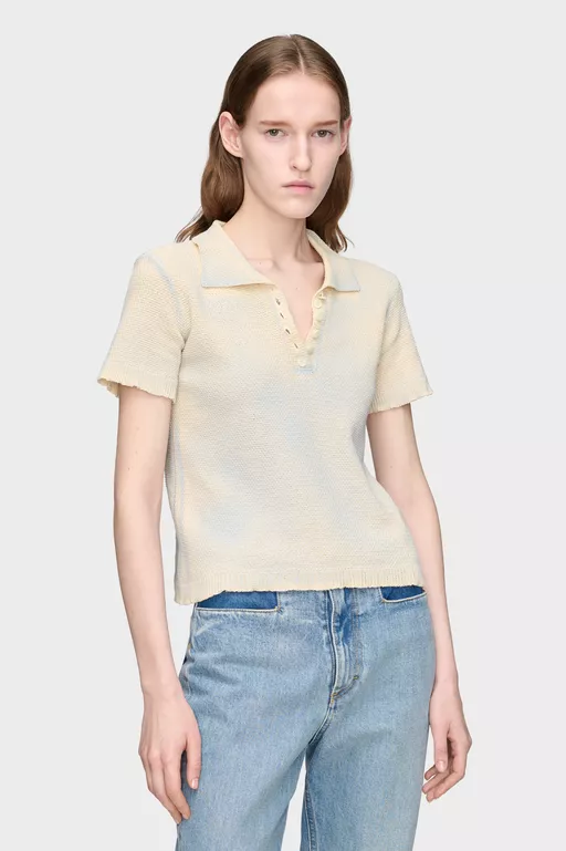 Polo de punto de algod&oacute;n estampado - Polos