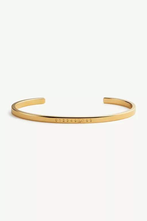 Numeric Minimal Signature Cuff Bracelet