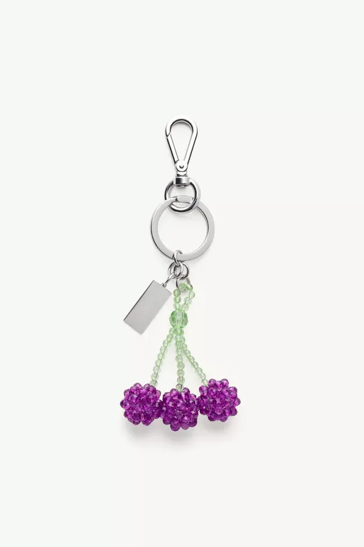 Cherry Beaded Numeric Keyring - Key Rings