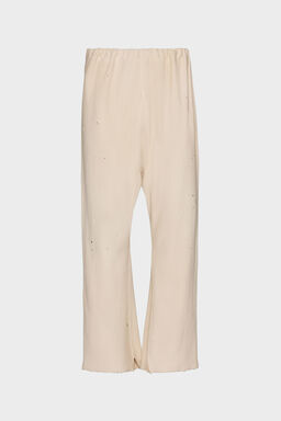 Cut-out hem sweatpants - Pants