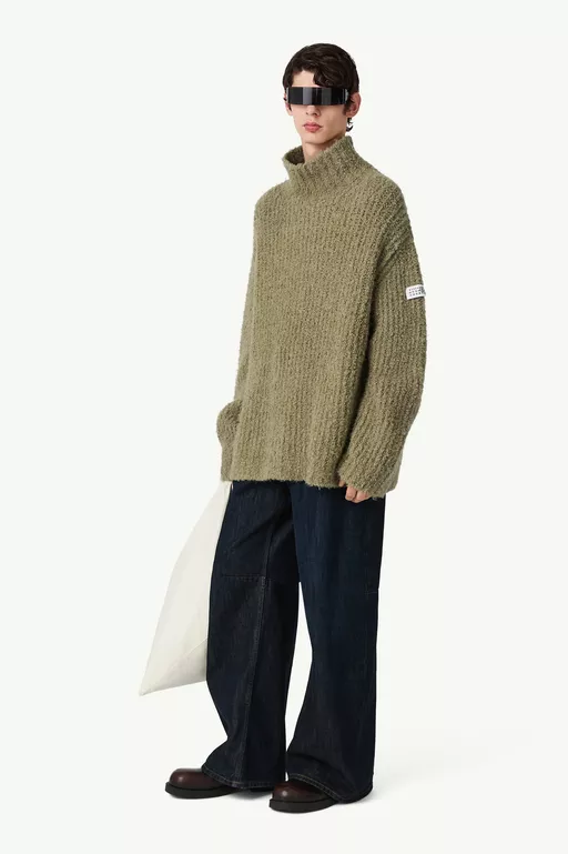 Textured knit turtleneck jumper - Knitwear