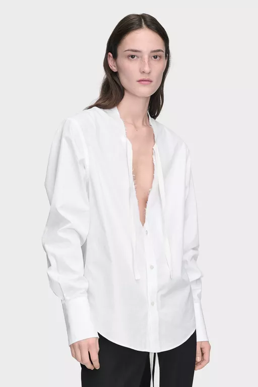 V-Neck Cotton Shirt - Shirts