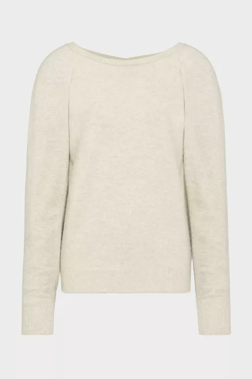 Top de punto de lana - Cuello en V