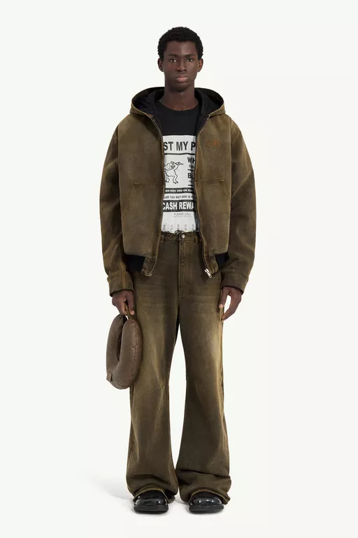 Hooded denim jacket