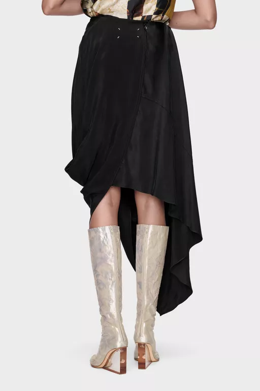 Draped Midi Skirt - Midi Skirts