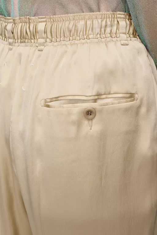 Satin Drawstring Trousers - Pants