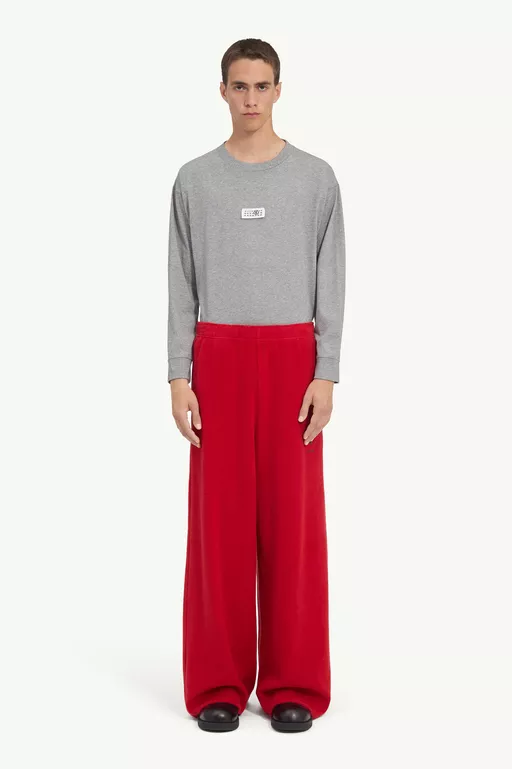 Pantalon de surv&ecirc;tement en coton molleton bross&eacute;
