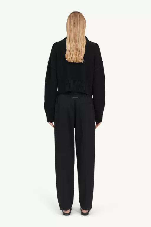 Drawstring Tailoring Wool Trousers - Pants