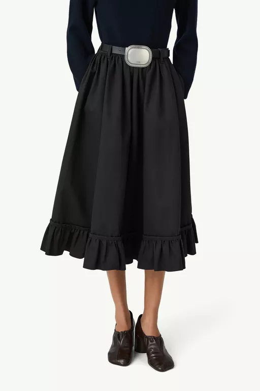 Quilted lining gathered skirt - Skirts