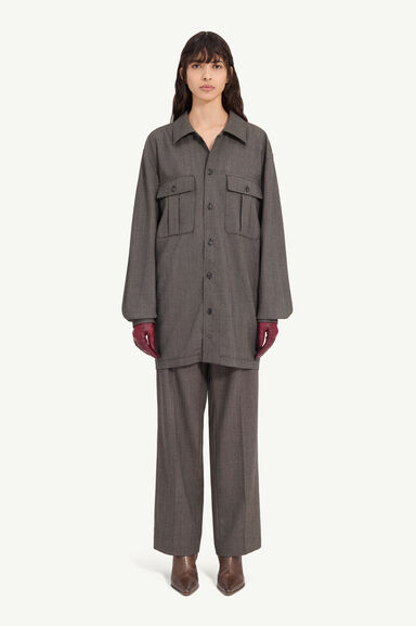 Tweed shirt dress - Mini Dress - Image 1