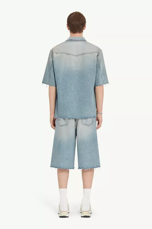 Denim short sleeve shirt - Shirts