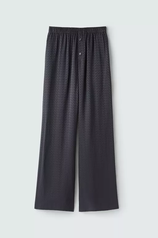 Viscose blend jacquard trousers - Pants