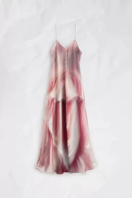 Trompe L'Oeil Organza Slip Dress