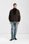 Tapenade - Veste zipp&eacute;e &agrave; motif chevrons en laine